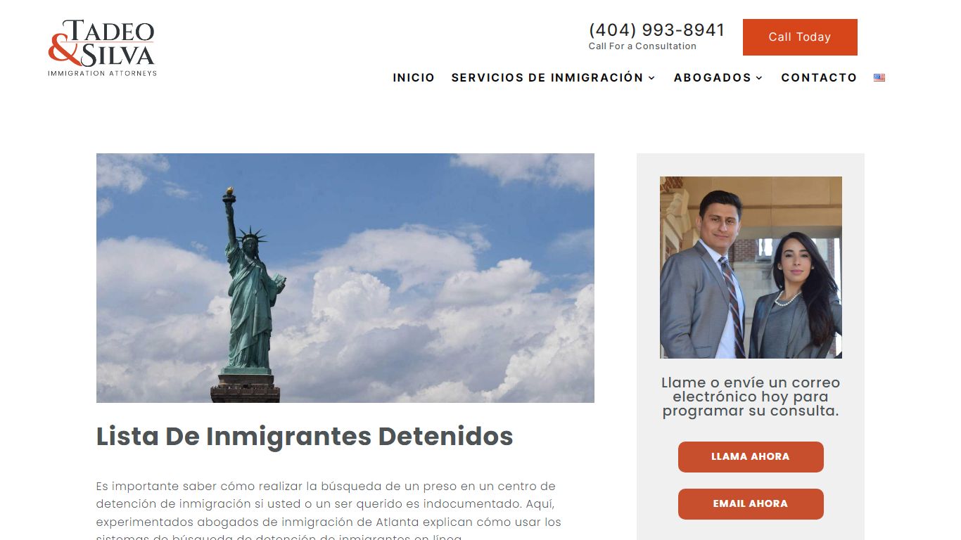 Lista De Inmigrantes Detenidos - Tadeo & Silva Immigration Attorneys